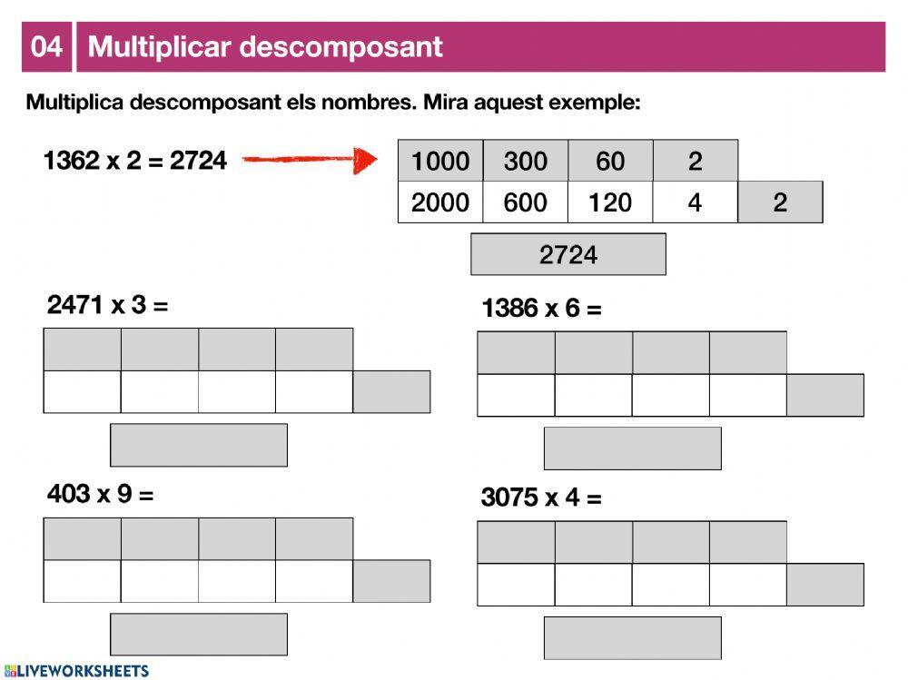 Multiplicació per descomposició
