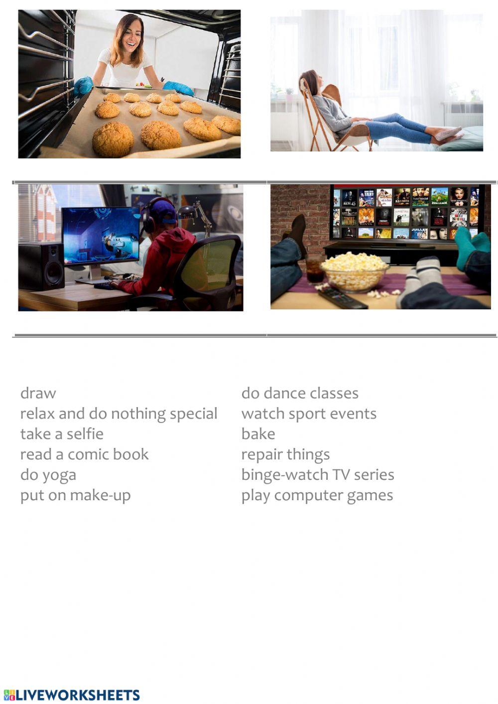 Hobbies and activities match