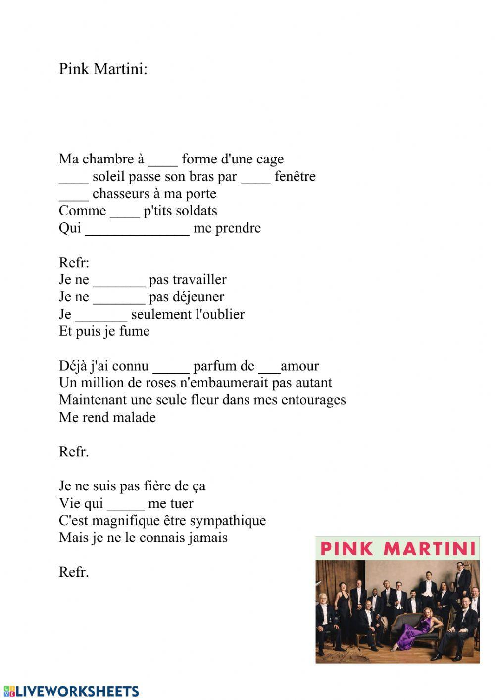 Chanson- je ne veux pas travailler Chanson- je ne veux pas travailler
