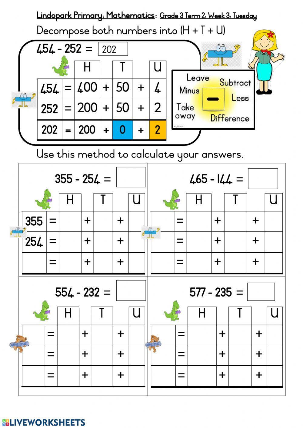 Grade 3 Mathematics: Term 2 Week 3 Worksheet 2 129099