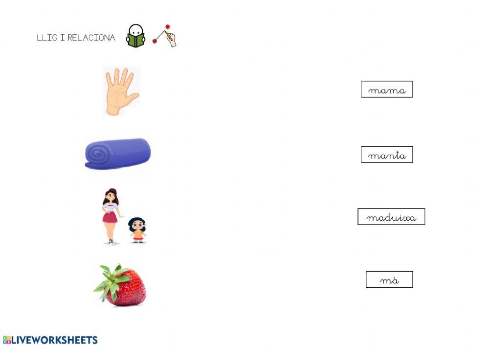 Lectoescriptura lletra -m- (minúscula)