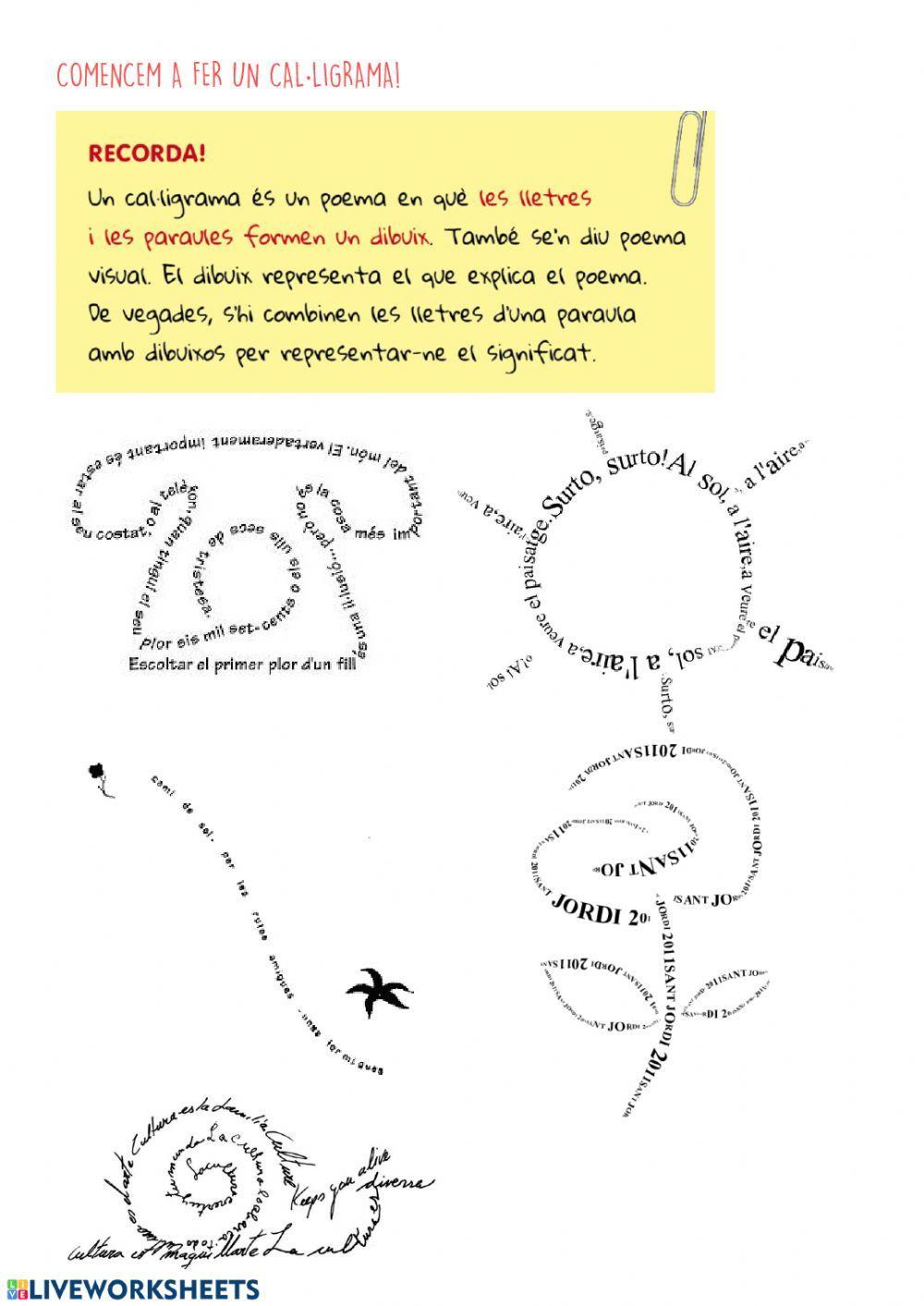 Cal·ligrama sobre el canvi climàtic