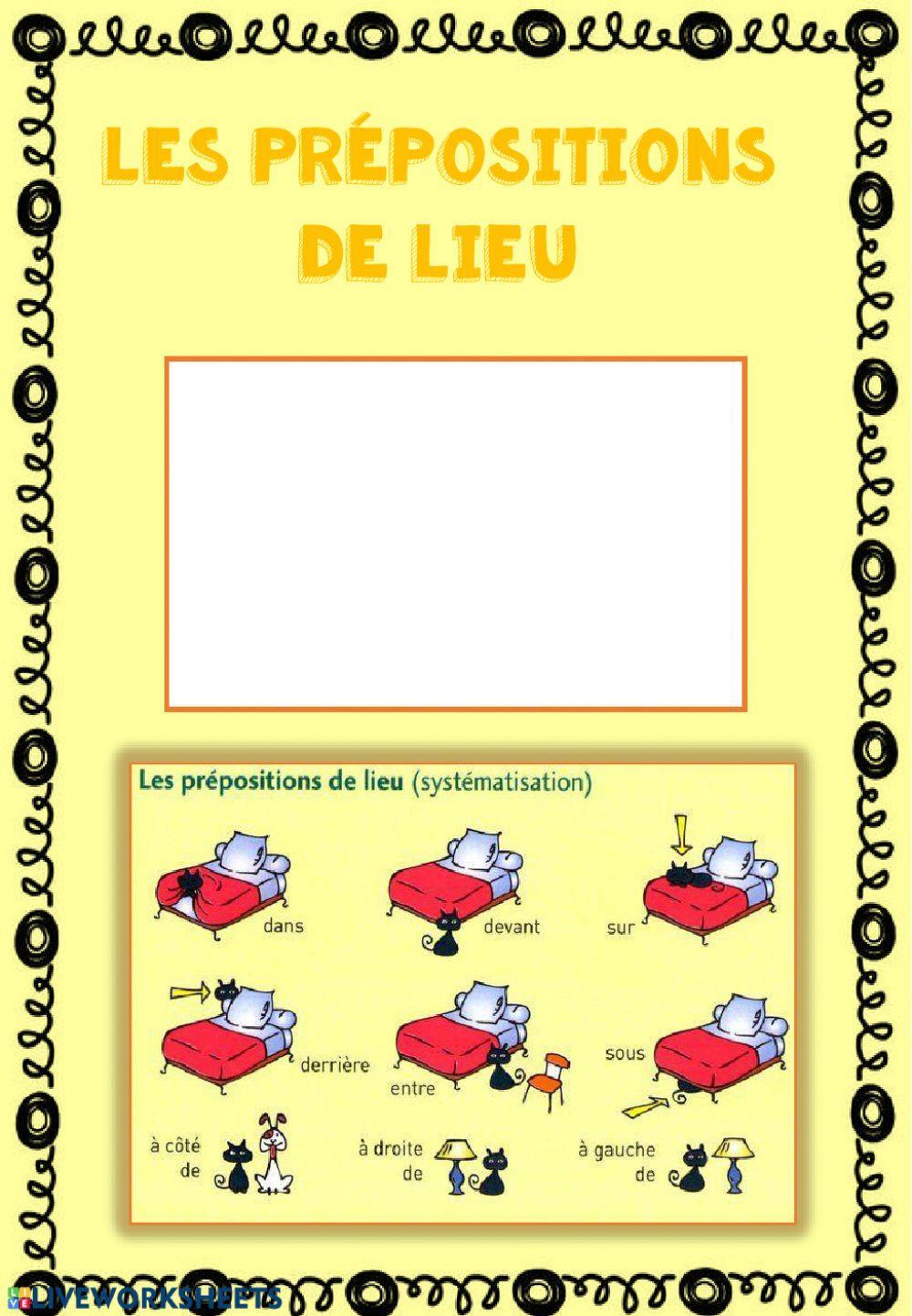 Les prépositions de lieu