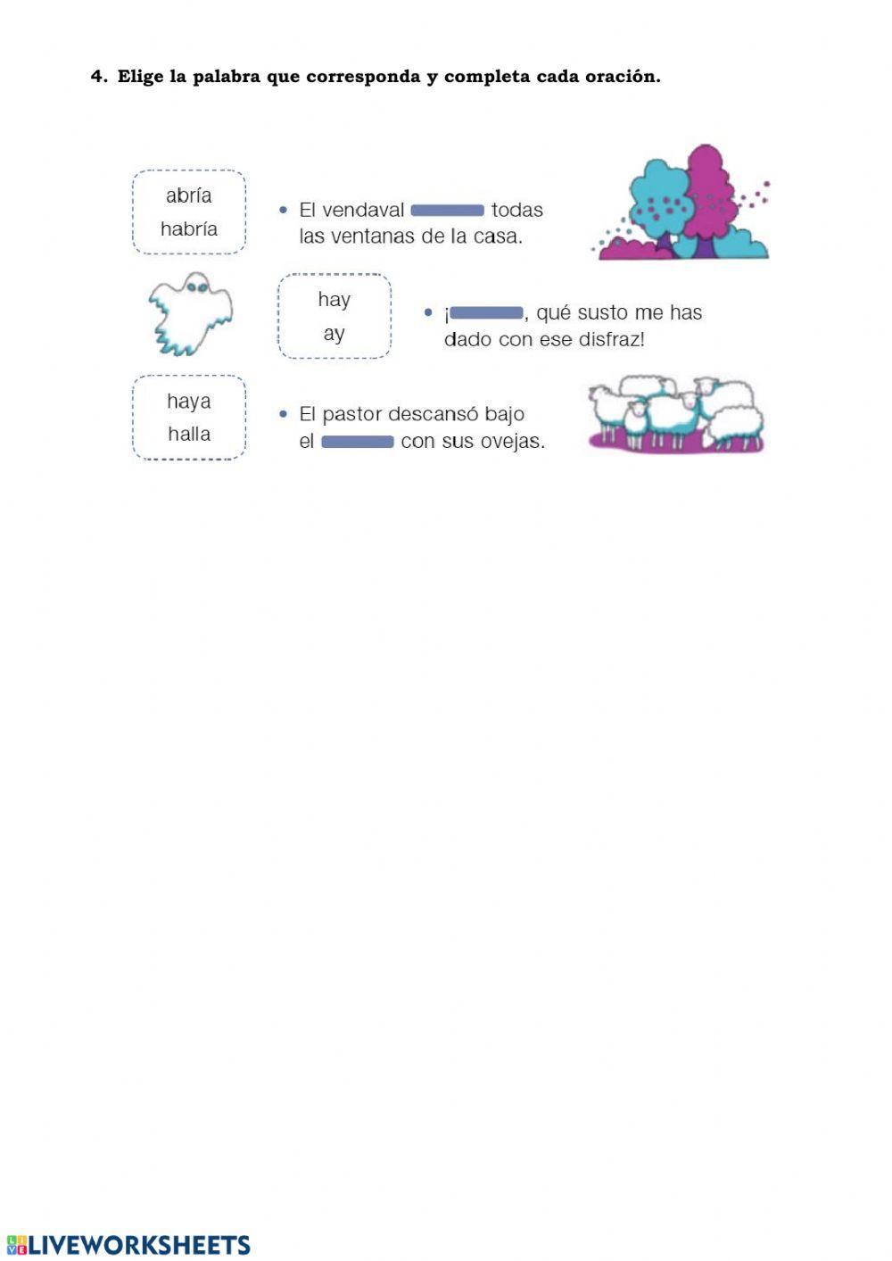 Vocabulario. Las palabras homófonas.