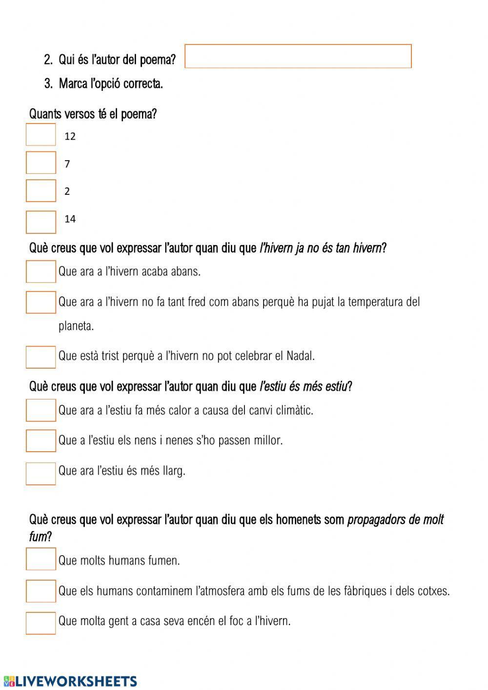 Un poema sobre el canvi climàtic
