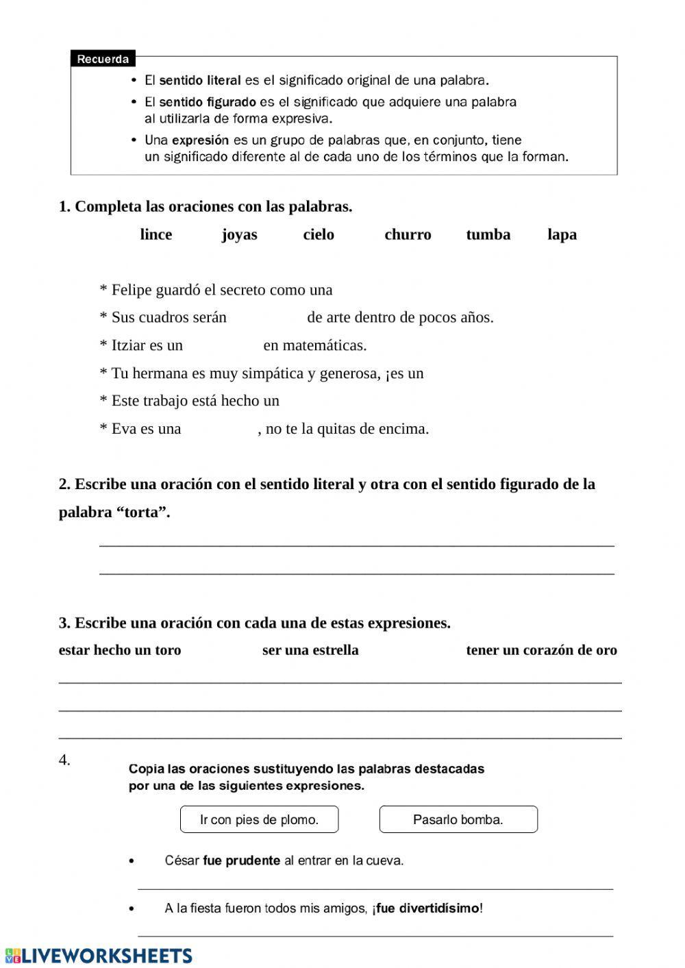 Sentido literal y sentido figurado