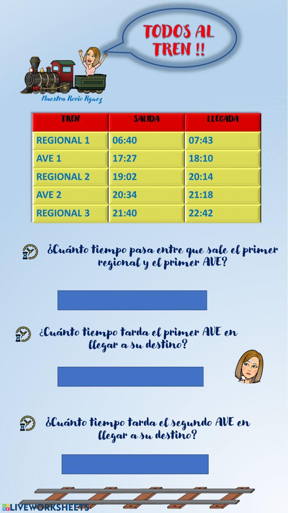 Todos al tren restas tiempo