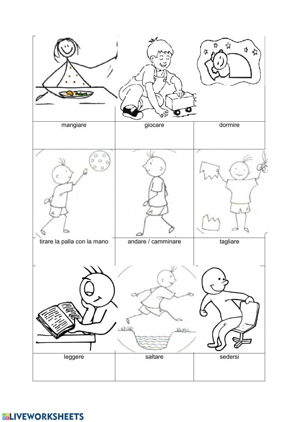 Verben - Bilder - Zuordnung