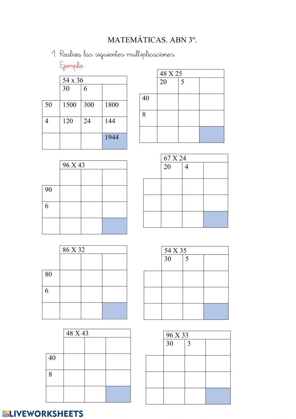 Matemáticas ABN 3º