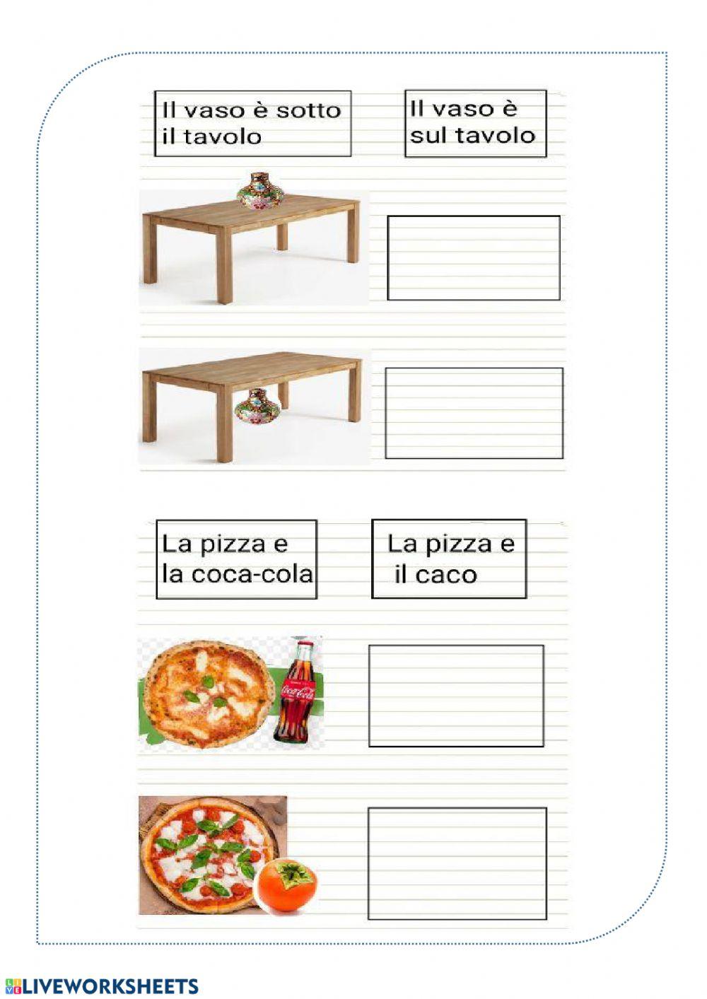 Leggi le parole e trascina