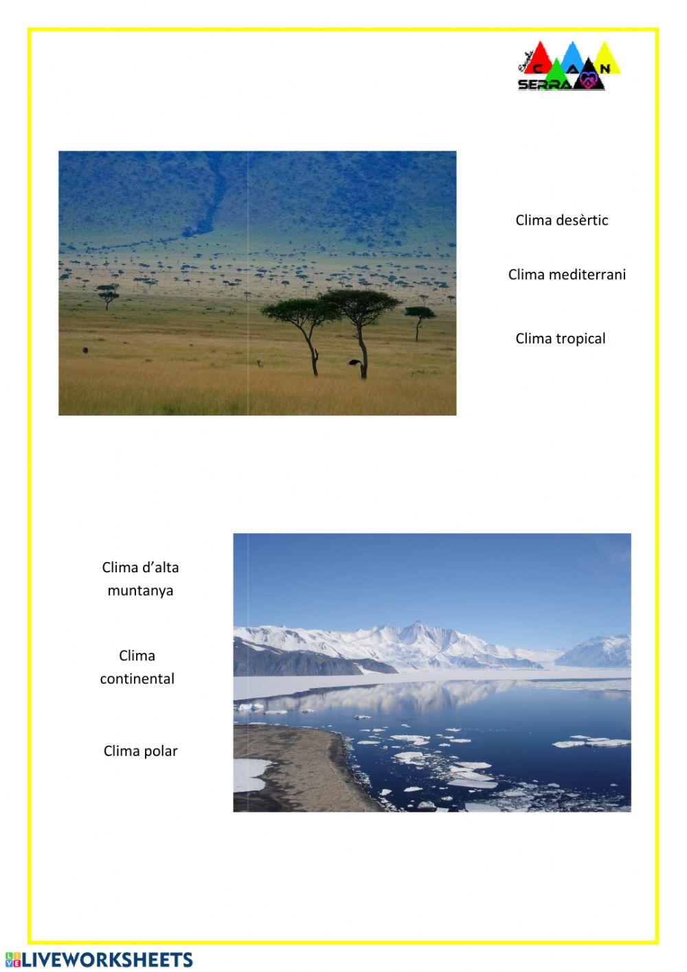 Identifiquem els paisatges dels diferents climes