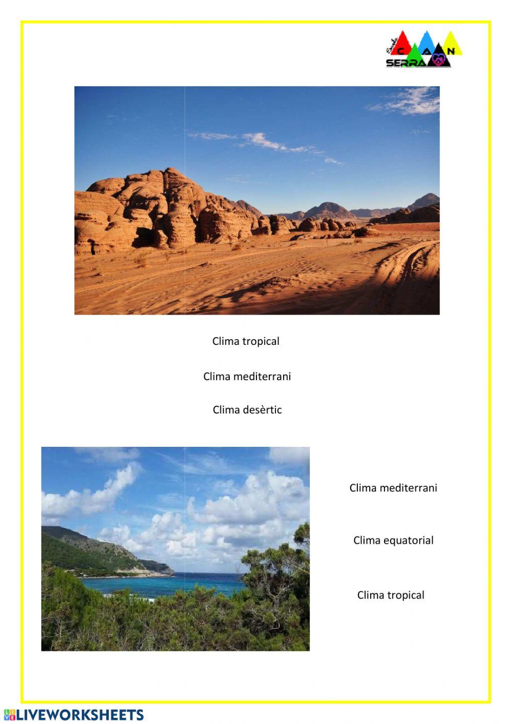 Identifiquem els paisatges dels diferents climes