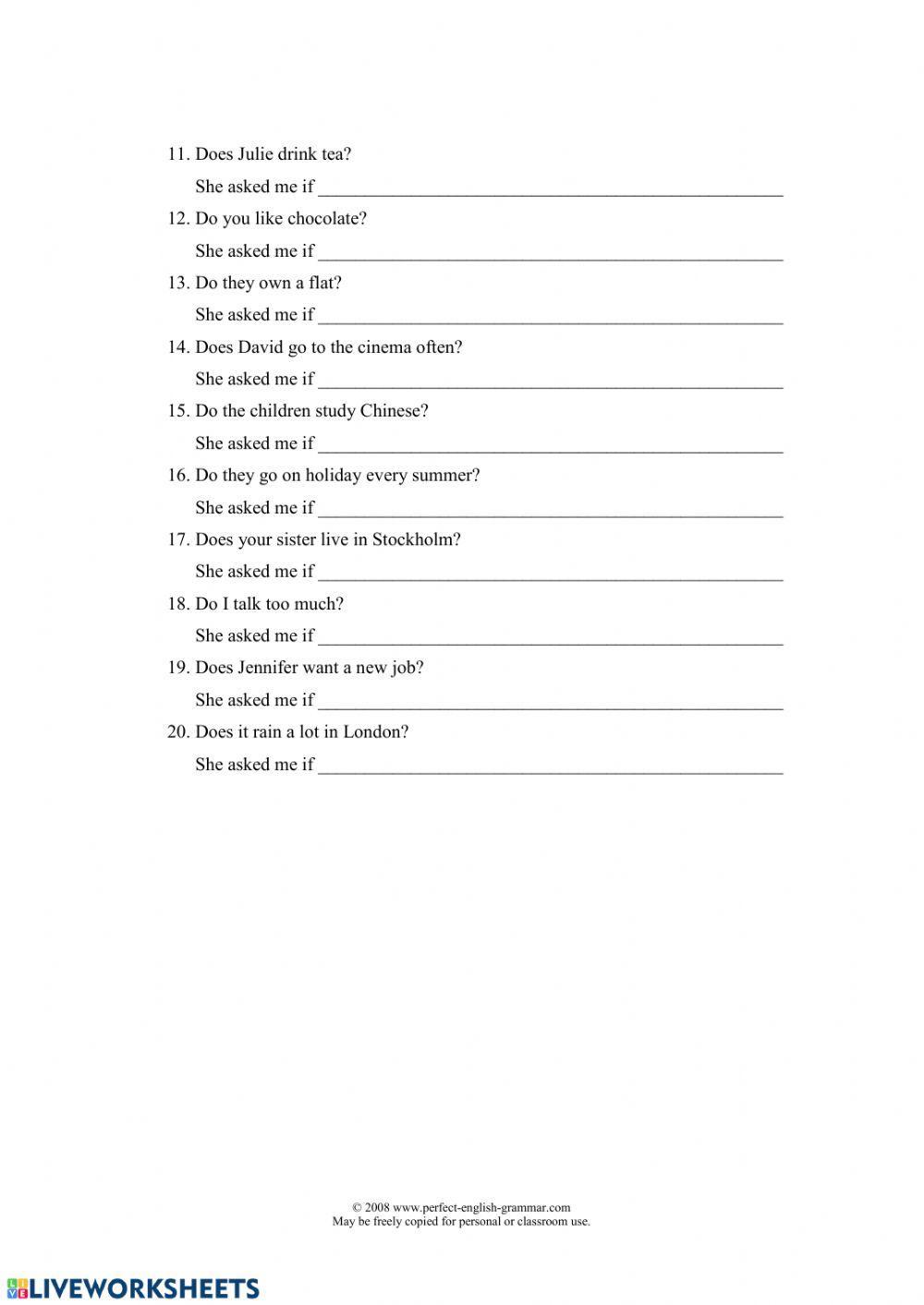 Reported yes-no questions