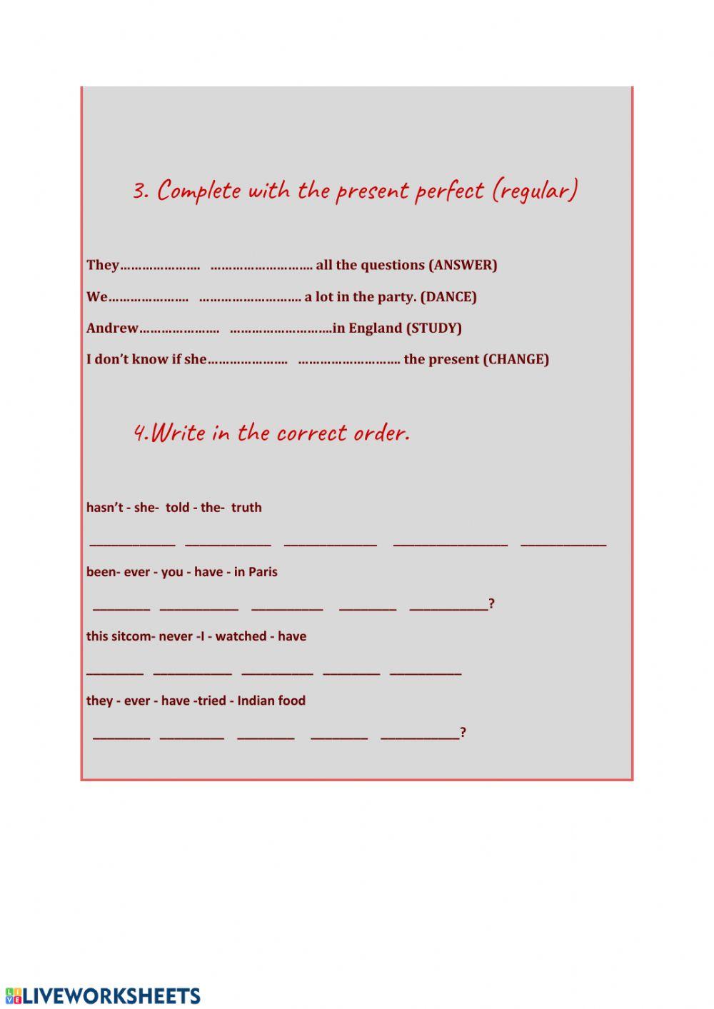 Modal verbs - Present Perfect