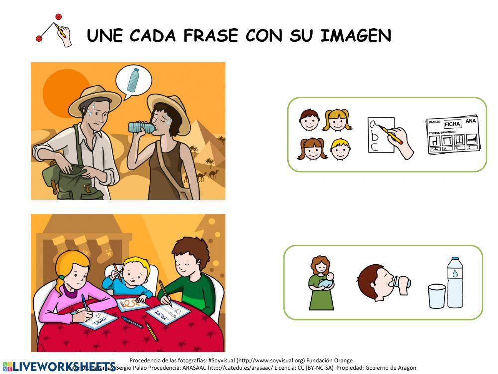 Comprensión de frases sencillas