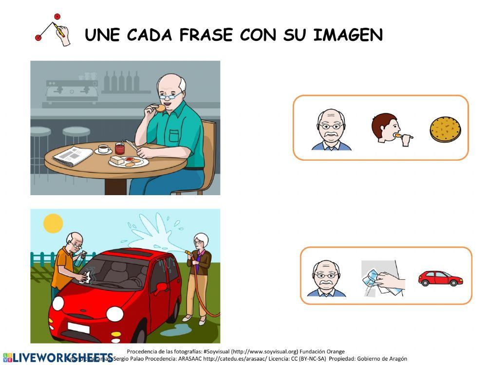 Comprensión de frases sencillas