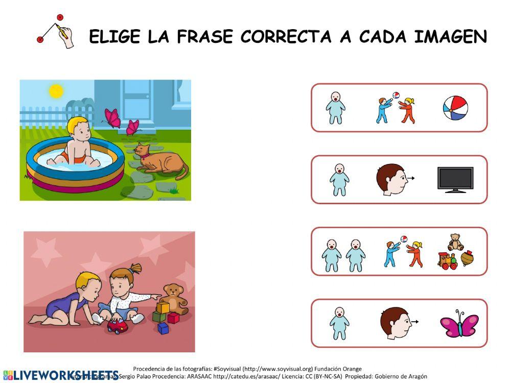 Comprensión de frases sencillas