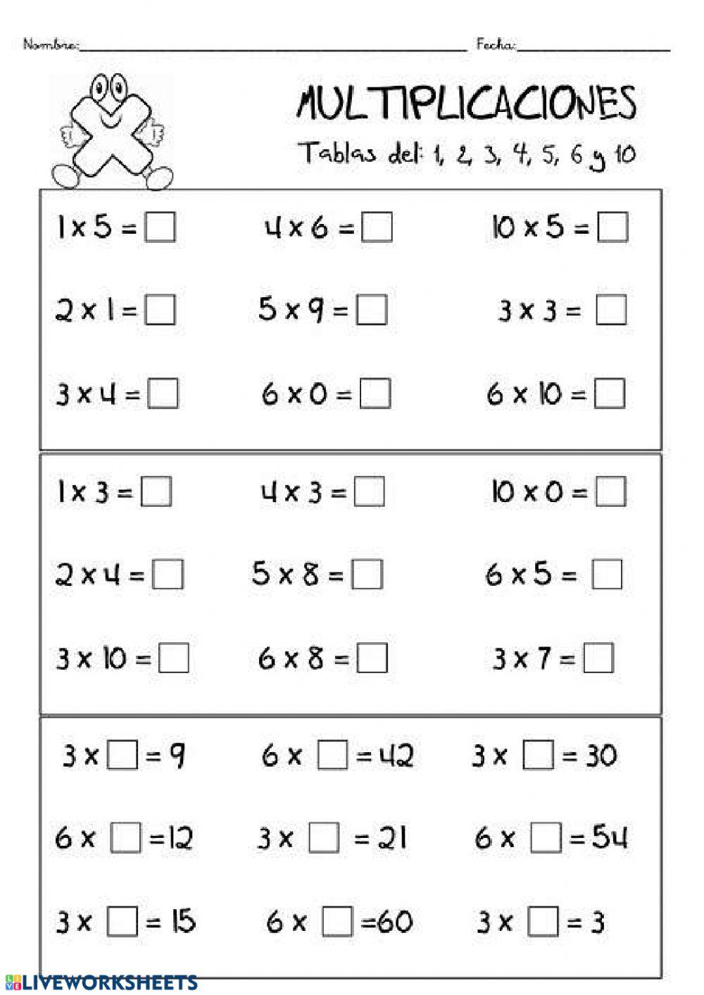 Repaso tablas Repaso tablas