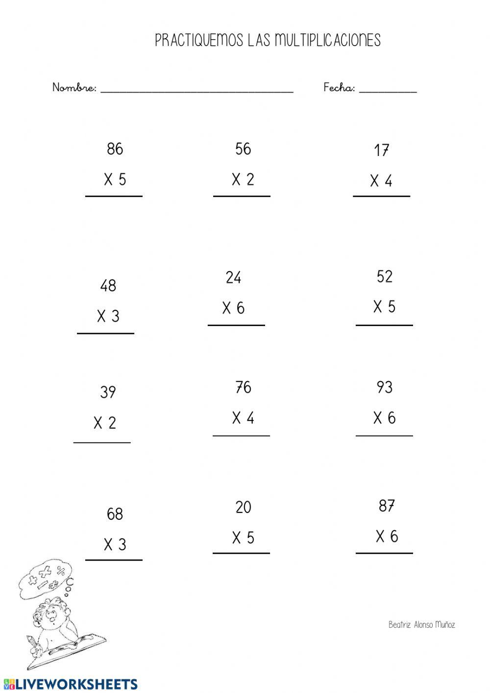 Multiplicaciones hasta el 6