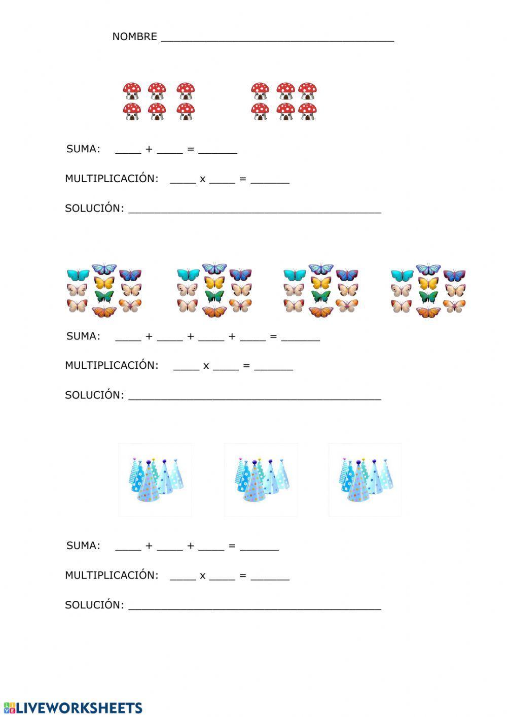 TRANSFORMAR SUMAS EN MULTIPLICACIONES