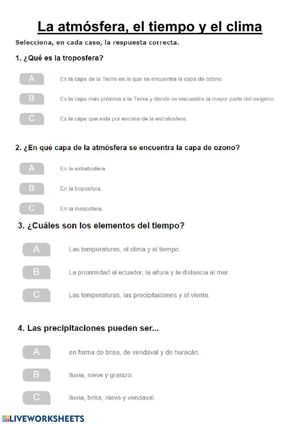 La atmósfera, el tiempo y el clima 2