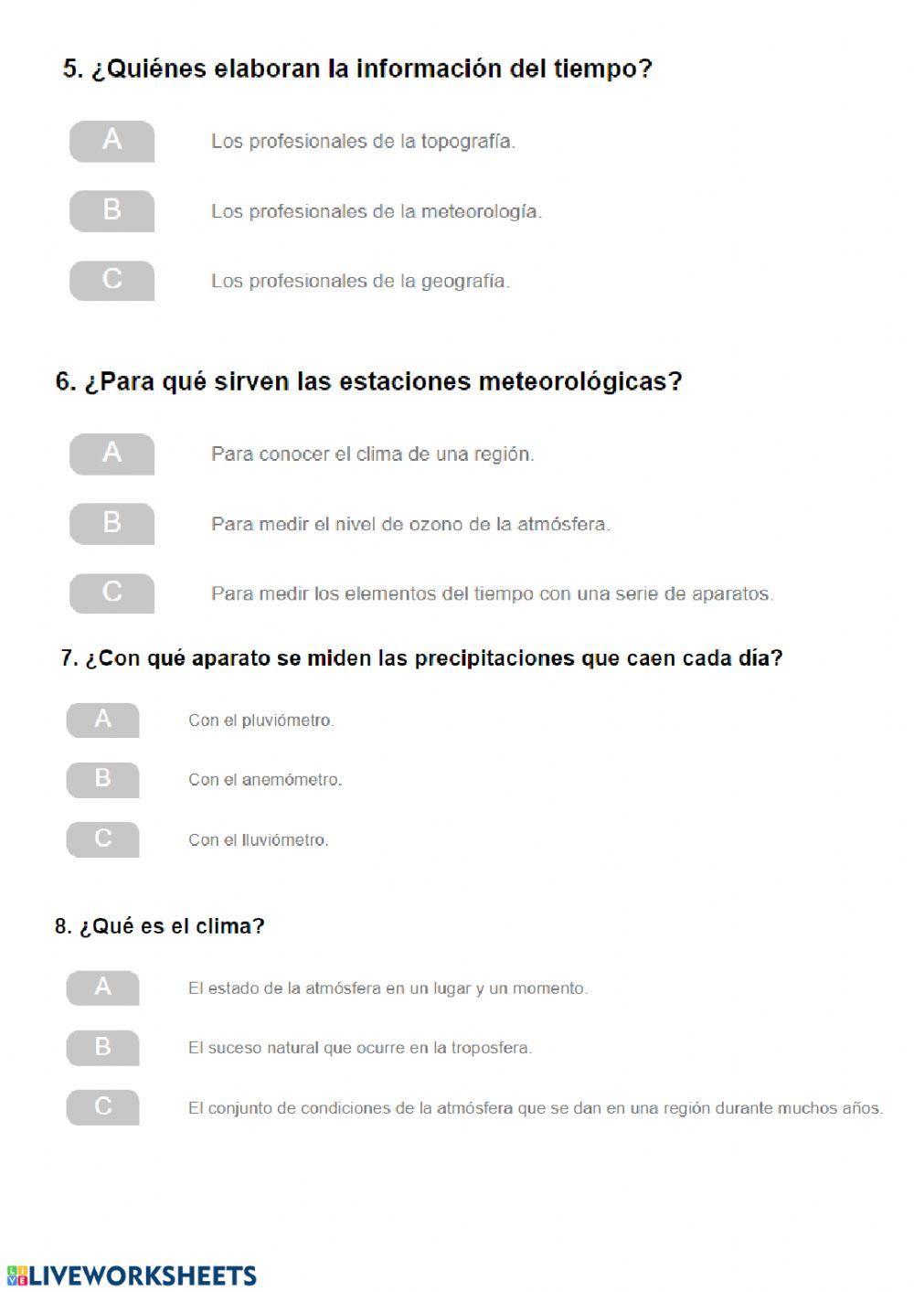 La atmósfera, el tiempo y el clima 2