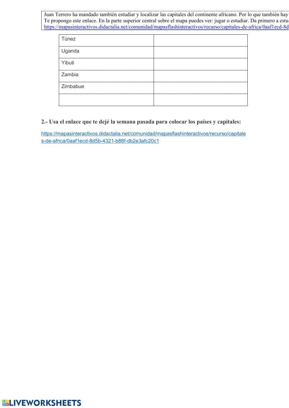 Capitales de áfrica