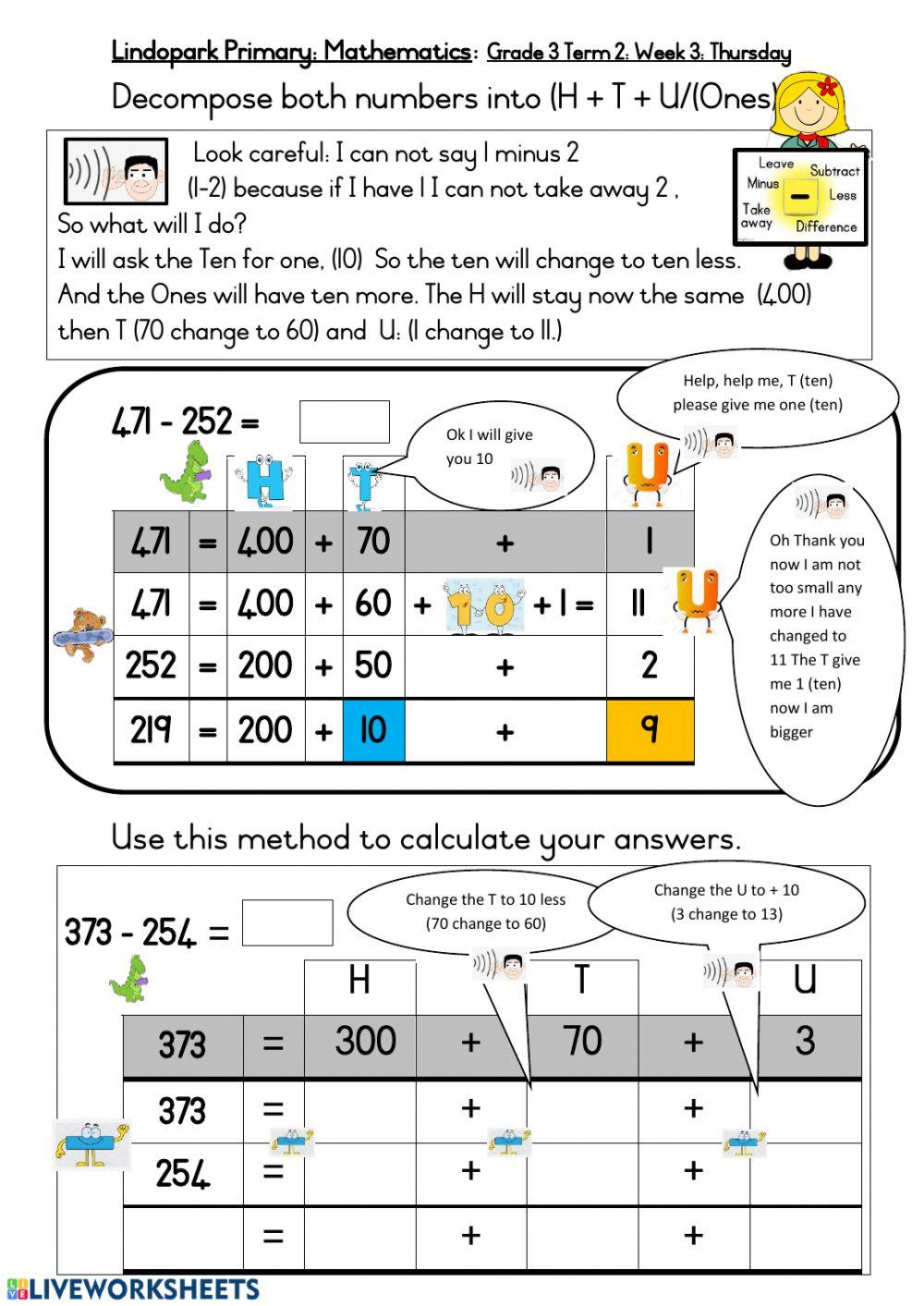 Grade 3 Mathematics Term 2 Week 3 Worksheet 4 worksheet | Live Worksheets