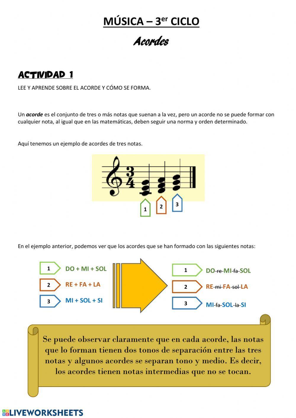 Formación de acordes Formación de acordes