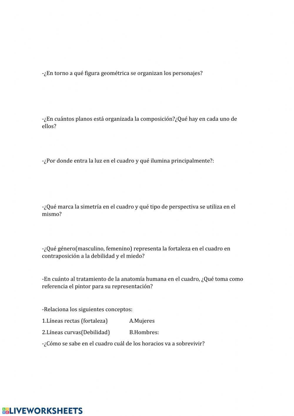 Análisis del cuadro -El juramento de los Horacios-