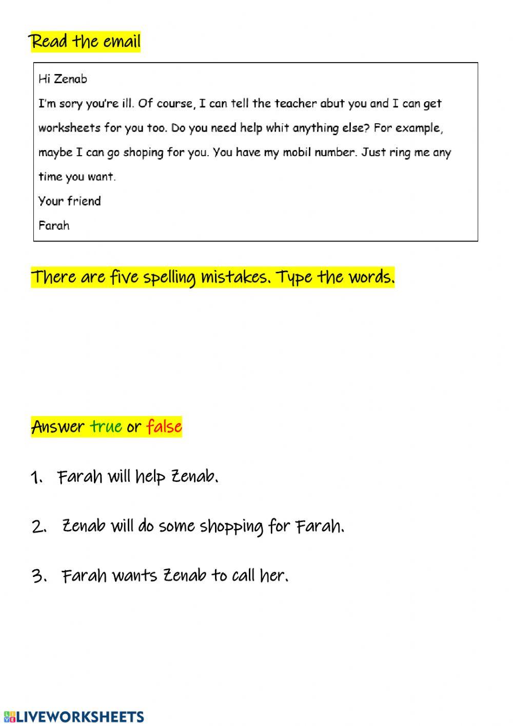 Zenab and Farah - Reading skills