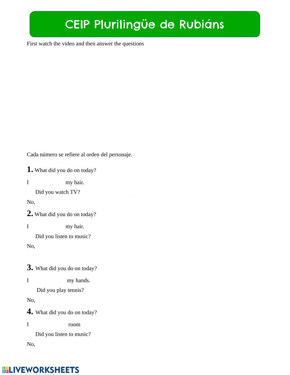 Past Simple: regular verbs