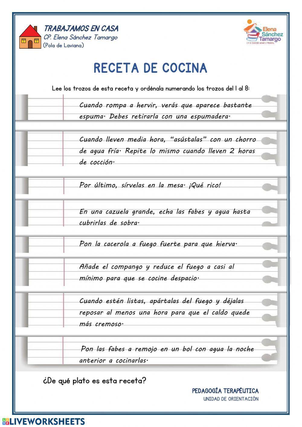 Receta de cocina