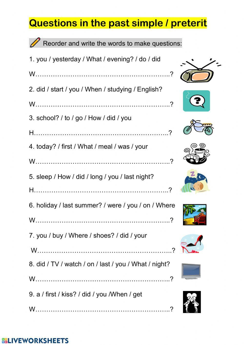 Questions in the past simple