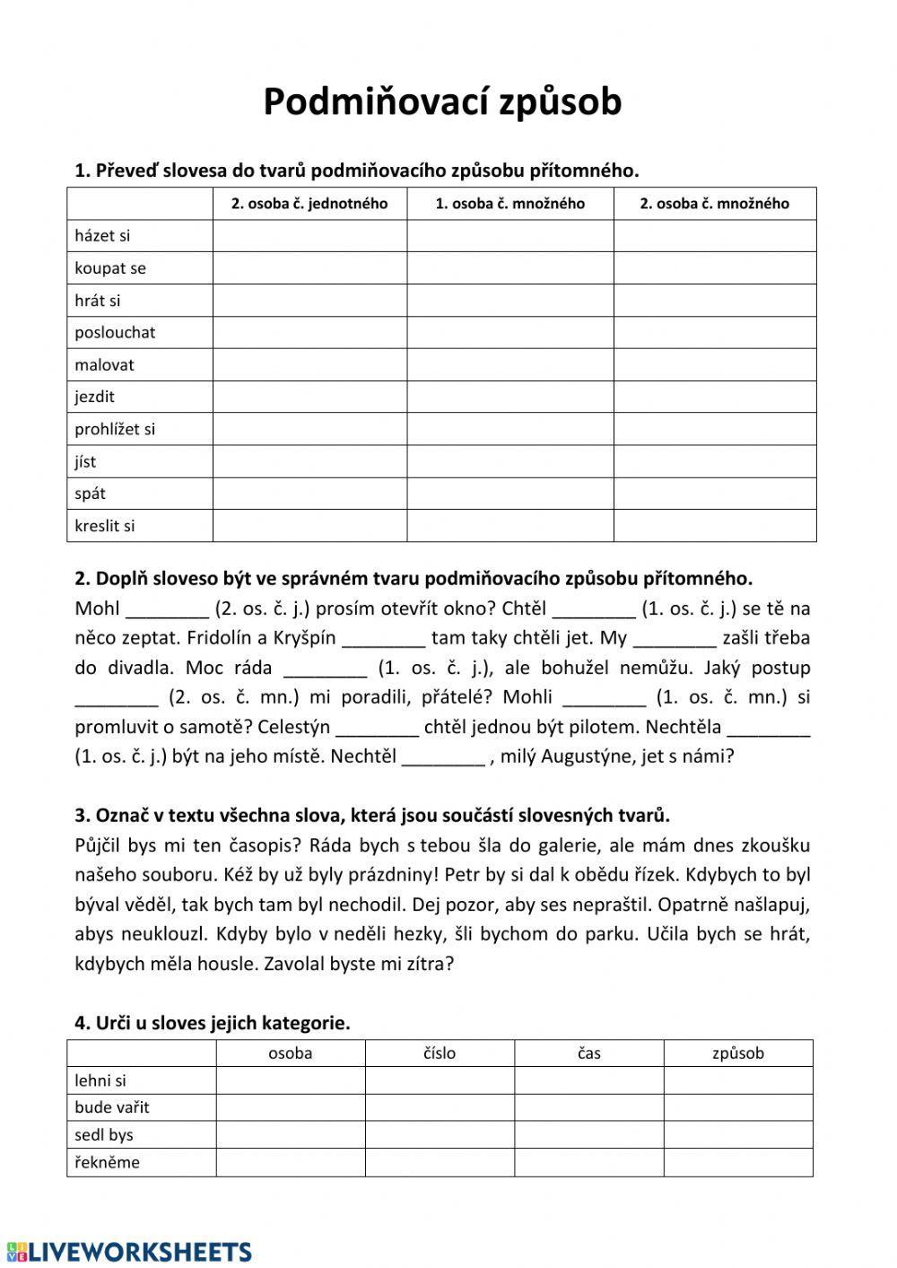 Podmiňovací způsob sloves