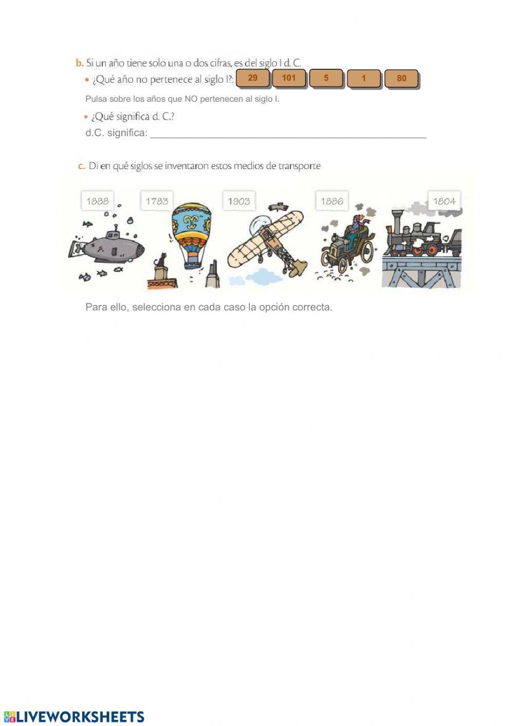 Sociales 3º Primaria - Aprendo a leer fechas