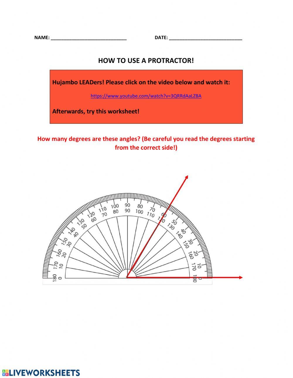 How to Use a Protractor