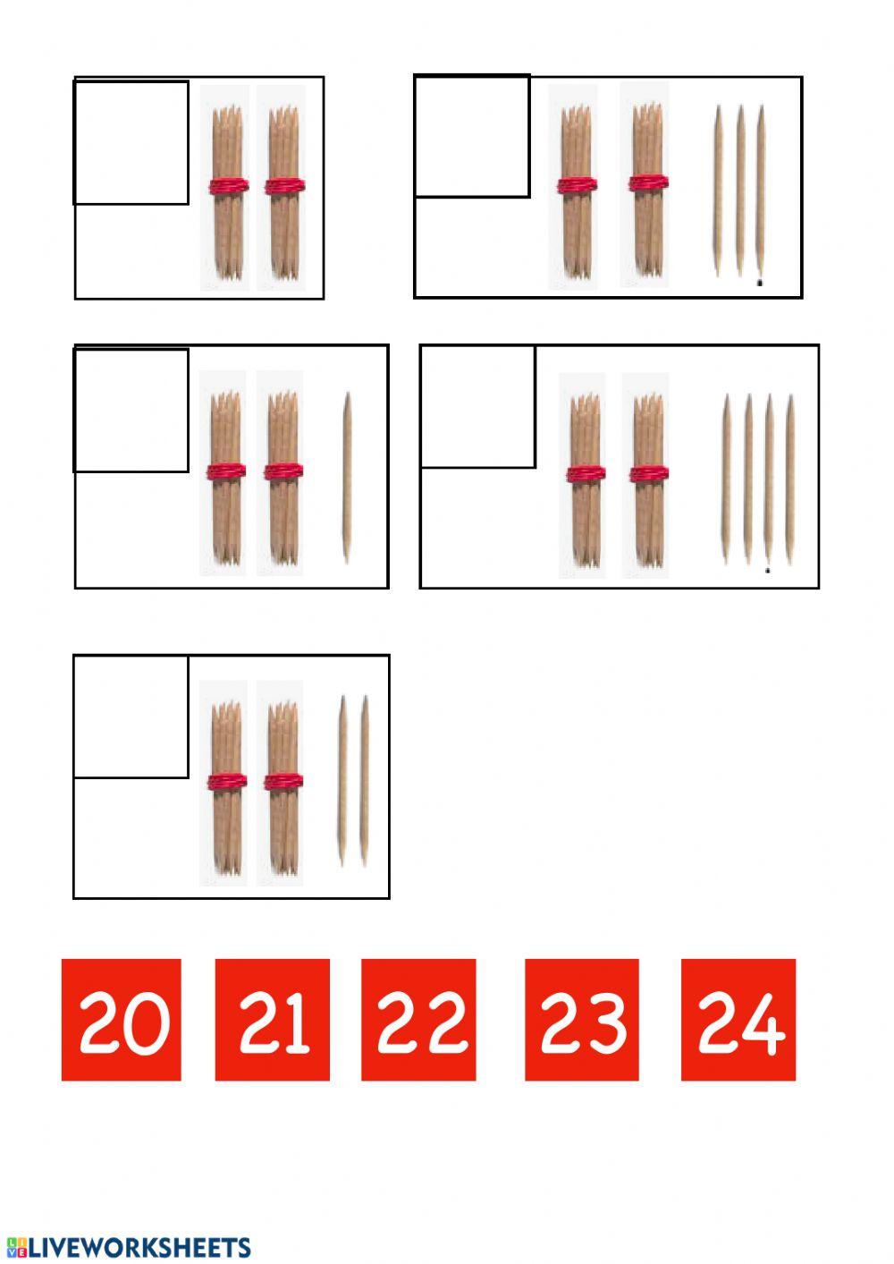 Numeración 20-25
