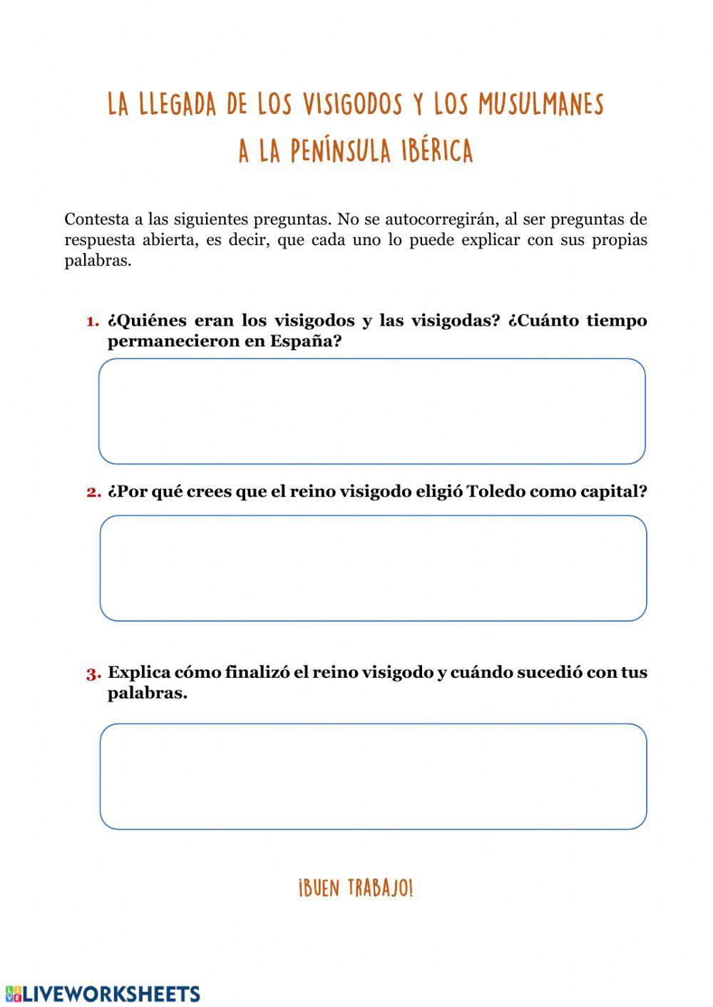 La llegada de los visigodos y los musulmanes