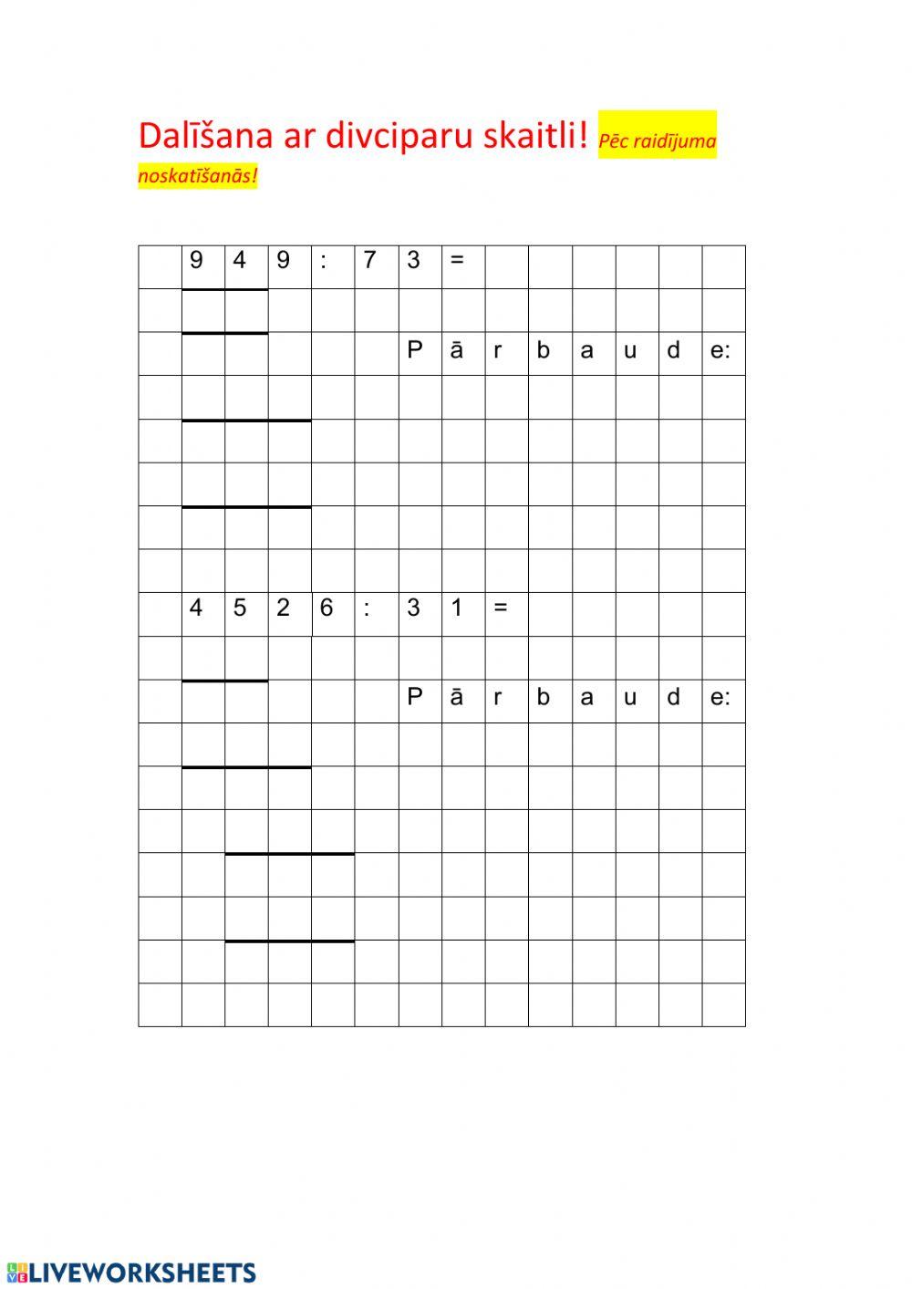 Dali ar divciparu skaitli rakstos!