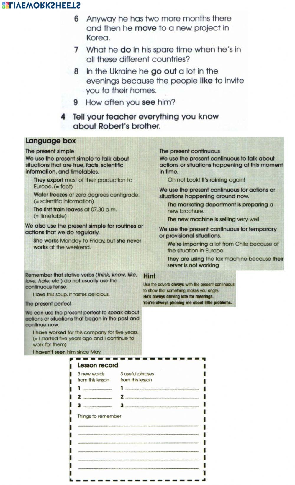 How to use the present