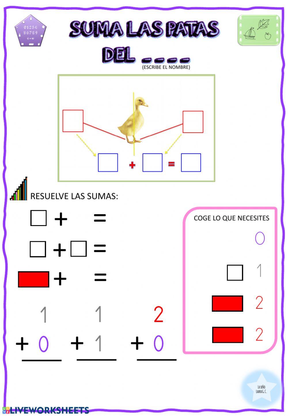 Suma las patas del pato