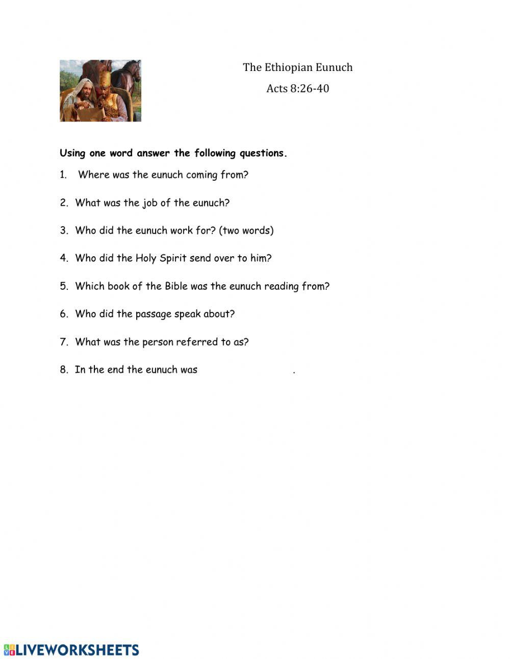 The Ethiopian Eunuch