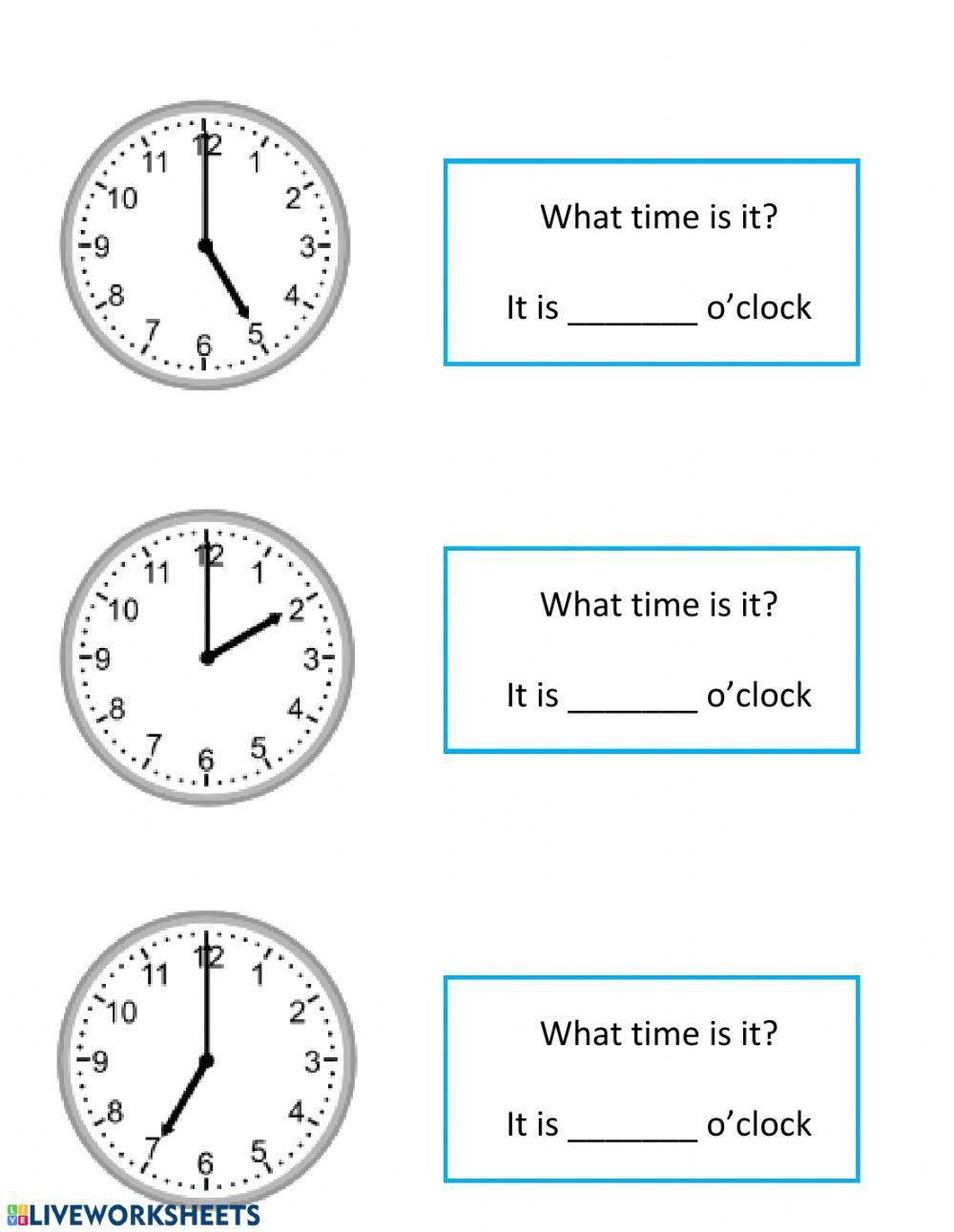 Telling Time: Hours