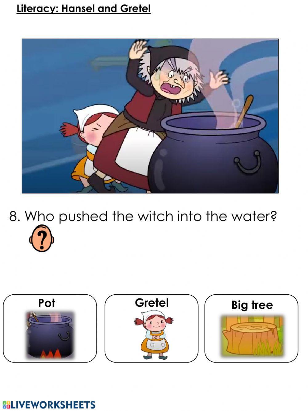 Hansel and Gretel WHO worksheet