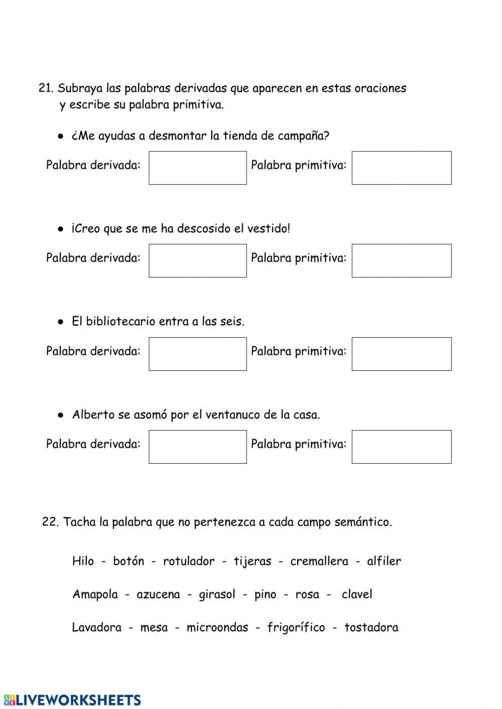 Repaso 2 lengua 4º