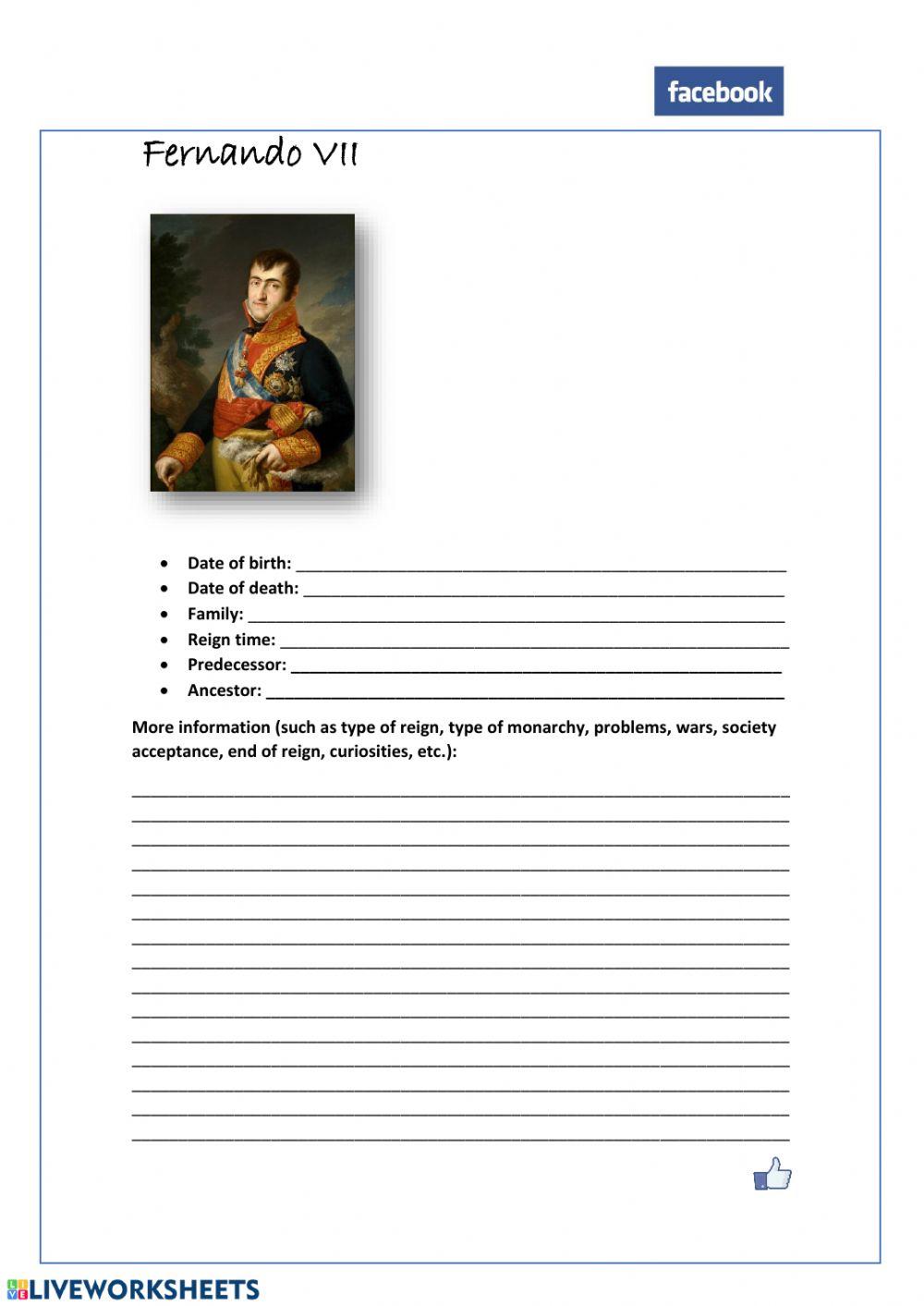 Fernando VII fabebook profile