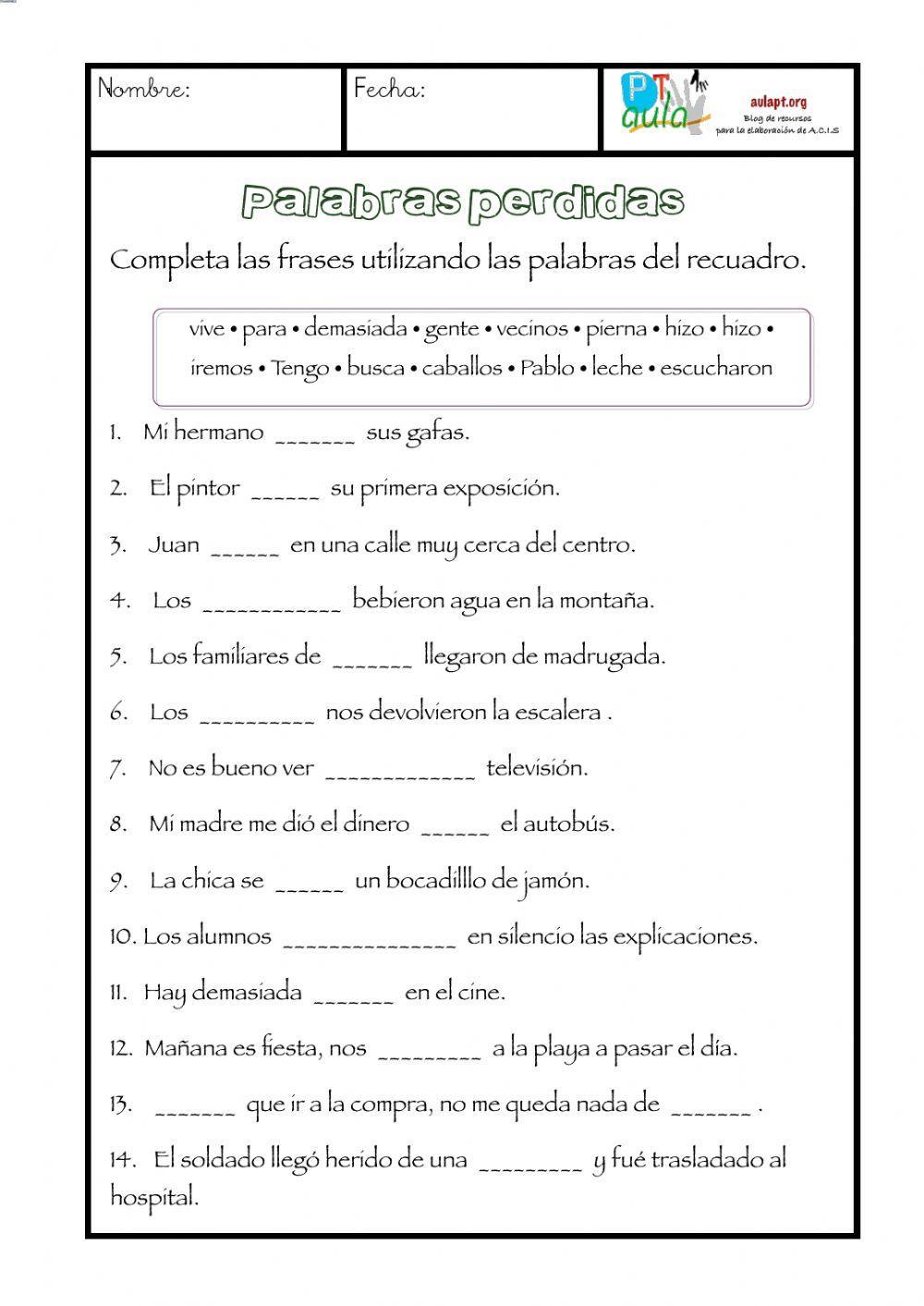 Las palabras perdidas