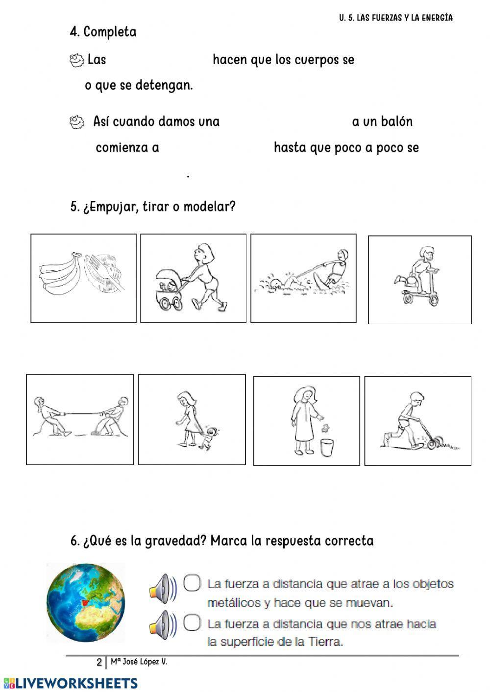 Distintos tipos de fuerza