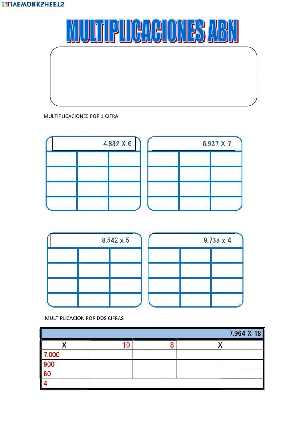 Multiplicaciones abn